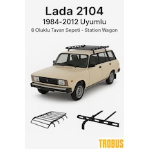 Lada 2104 1984-2012 Uyumlu 6 Oluklu Tavan Sepeti - Station Wagon
