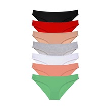 7 Adet Süper Eko Set Likralı Kadın Slip Külot Set 1 Altın - Lacivert