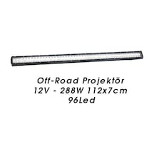 Off Road Led Bar Çift Sıralı 112x7 288w 96 Ledli Beyaz