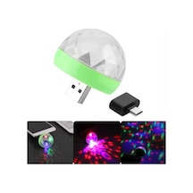 4w Usb Müzik Ritimli Ledli Sihirli Disko Topu Mikro Usb Otg Adaptörü