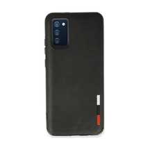 Samsung Galaxy  Uyumlu,  A03s Kılıf Loop Deri Silikon - Siyah