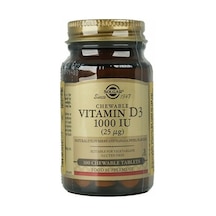 Solgar Vitamin D3 1000 Iu 25 Μg 100 Çiğneme Tablet