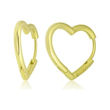 Gümüş Gold Loved Yazılı Taşsız Kalp Kadın Küpe