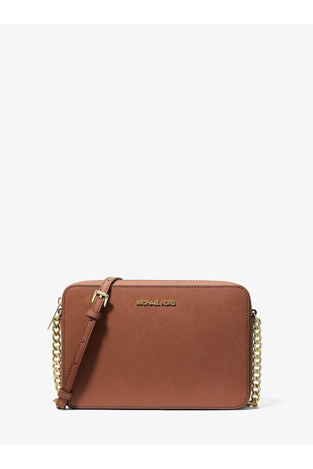 Michael Kors Kadın Jet Set Saffiano Deri Çapraz Omuz Çantası Mk-35t8gttc9l Taba