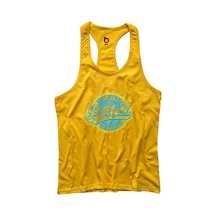 Bluu Barbell Fitness Gym Tank Top Sporcu Atleti Sarı-Mavi Sarı