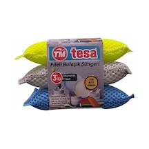 Piev Fileli Bulaşık Süngeri 3 Lü Çok Renkli