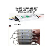 10 Ledli Beyaz Akvaryum Modül Led Trafolu Lamba Aydınlatma Tak Çalıştır