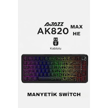 Ak820 Max He Kablolu Mekanik Oyun Klavyesi, Rapid Trigger, Rgb Aydınlatma, Hall Effect