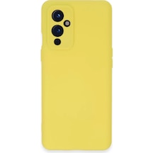 Newface One Plus 9 Kılıf Nano İçi Kadife Silikon - Sarı
