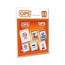 Ops Afiş Taşıyıcı Sergileme Ürünü Duvar Tipi A4 070 Çok Renkli