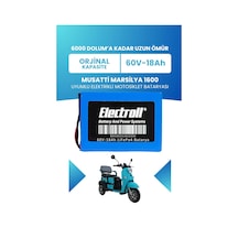 Musatti Marsilya 1600 Batarya Standart Kapasite Lifepo4 60v 18ah Elektrikli Motosiklet Bataryası