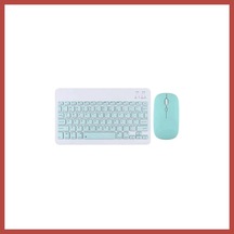 Bezos Kyb71 Kablosuz Türkçe Q Klavye Mouse Set - Açık Yeşil Erdotıca Diğer