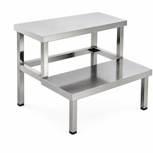 Paslanmaz Metal Krom Çift Basamaklı Eskoba