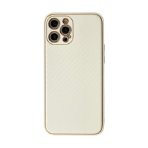 Newface - 791 - Apple iPhone Uyumlu  12 Pro Max Kılıf Coco Karbon Silikon - Ece-umay - - Beyaz
