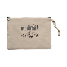 Climbing Mountain Krem Clutch Astarlı Cüzdan / El Çantası