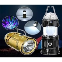 3 Fonksiyonlu Disko Işıklı Kamp Lambası  Solar