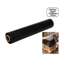 6 Adet Brüt: 2000gr Net Streç: 1500gr Siyah Koli - Palet Streç Film 17 Mikron 50cm 5286