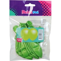 TMT8686 Metalik Açık Yeşil Balon 12 inç 12'li -Balonevi