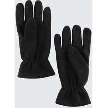 Zirve Şapka Polar Eldiven Unisex Siyah Siyah Tek Ebat Siyah