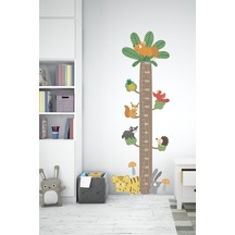 Orman Canlıları Boy Ölçer Duvar Sticker