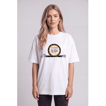 Black Nova Oversize Baskılı Unisex %100 Pamuk T-shirt The Destination Beyaz