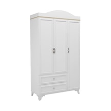 Baby Darling Lisa Mdf Gardırop Beyaz 3 Kapaklı Beyaz Baby Darling Lisa Mdf Gardırop Beyaz 3 Kapaklı Beyaz