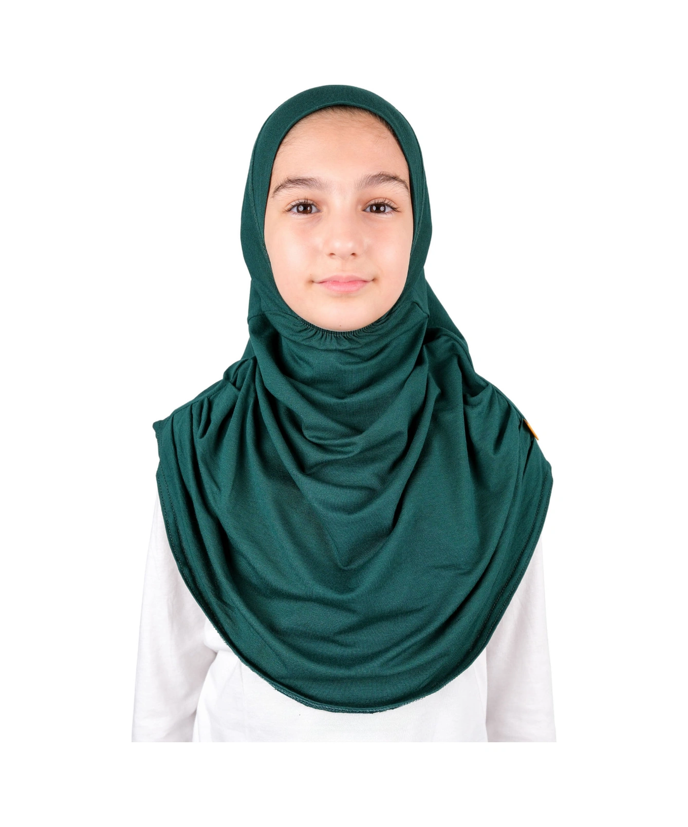 Pratik Hazır Geçmeli Çocuk Şal Koyu Yeşil Yeşil