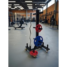Tekerlekli Olimpik Plaka Ve Bar Standı