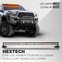 Hextech 70w Turuncu 100cm 17 Farklı Yanış Modlu 7 Cob Led Off Roa
