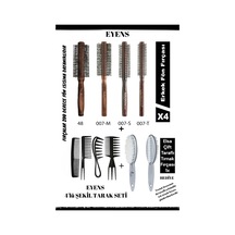 Elsa Professional 4 Lü Erkek Tarama Serisi+4 Lü Wax Tarağı+çift Taraflı Tırnak Fırçası Hediye