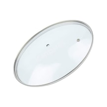 Tencere Sahan Tava Cam Kapağı Kapak 24 Cm Tutma Tepesiz