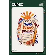 Zpz653 Tiny Plans Big Days Ütüyle Uygulanabilir Transfer Baskı - 911529609