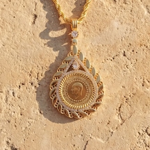 Altın Kaplama Yarım Altınlı Kolye 45 Cm Bnd-220