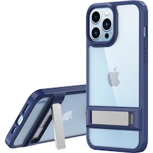 Ilkeshop Newface Apple iPhone Uyumlu 13 Pro Max Kılıf Rolet Stand Kapak - Lacivert