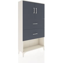 Arges Dolap 2 Raflı 2 Çekmeceli 2 Kapaklı 88x30x163 Çam-çam Atlas Çam