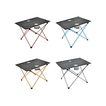 8249 Dış Mekan Ultra Hafif Alüminyum Katlanır Masa Küçük Taşınabilir Piknik Masası Turuncu