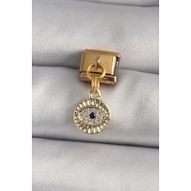316l Çelik Gold Renk Sallantı Zirkon Taşlı Göz Model Nomination Charm Diğer