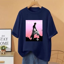 Flood Of Style Şarkıcı P Nk Pembe Trustfall Müzik Turu Vintage Grafik T-shirt Erkek Kadın Hip Hop Stree Lacivert