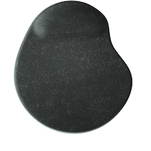 Oval Siyah Kum Desen Bilek Destekli Kaymaz Taban Bilgisayar Notebook Mouse Pad - Bileklikli Mauspad