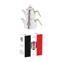 Dekomus İle Beşiktaş Emaye Çaydanlık Takımı