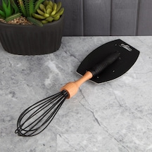 Silikon Bambu Saplı Siyah Çırpıcı Siyah