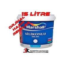 Marshall Silikonlu Özel Mat Tam Silinebilir Plastik Boya 15 Lt
