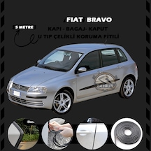 Fiat Bravo Oto Araç Kapı Koruma Fitili 5 Metre Parlak Siyah Renk