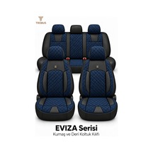 Renault Kangoo 1997-2008 Uyumlu Monaco Serisi Eviza 2+1 Ticari Lacivert Siyah Koltuk Kılıfı