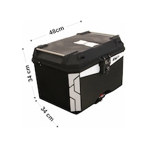 Gp Kompozit Universal 45 Lt Plastik Motosiklet Çantası Siyah