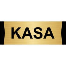 Kasa 7x20cm Altın Renk Metal Yönlendirme Levhası