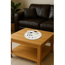 Ahşap Mdf Kahve Sunum Tepsisi M20 3'lü Set 24x24 Cm, Çttepsim20 Çok Renkli