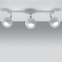 Tr Retro Beyaz 180 Derece Hareketli Modern Spor 3 Lü Led Spot Avize Beyaz Ampullü Diğer