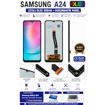 Samsung Uyumlu A24 Çıtalı Oled Lcd Ekran Dokunmatik Siyah