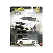 Hot Wheels Premium 2008 Mercedes-benz Clk 63 Amg Black Series - Car Culture Power Trip Beyaz 1/64 Di Çok Renkli